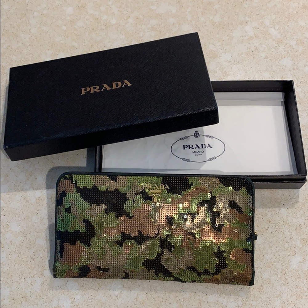 Prada Sequin Paillettes Camo Camouflage